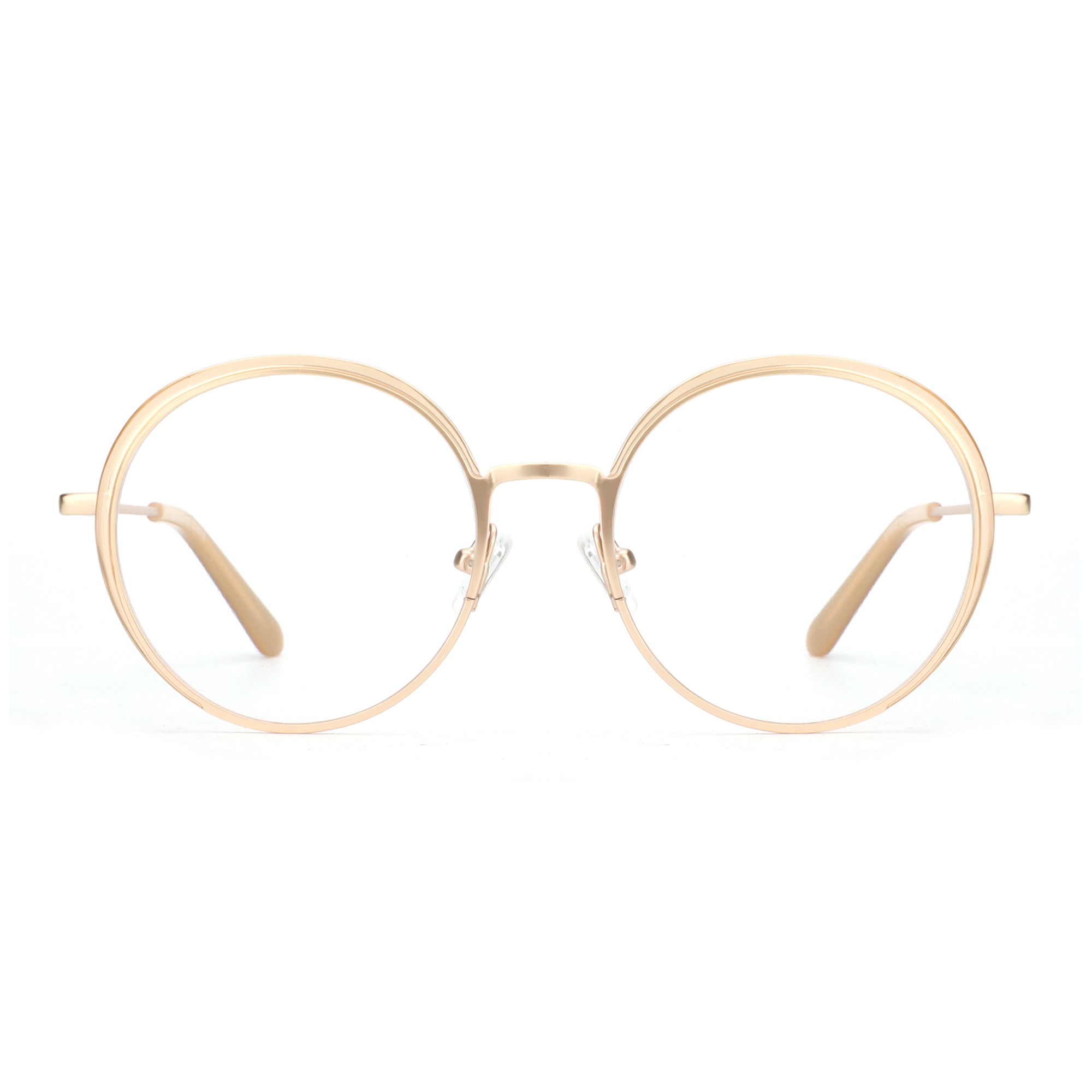 Vintage Round Eyeglasses Metal Frame Rx Glasses