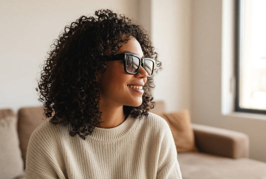 Zenottic rectangular sunglasses for women showing frame width and lens coverage guide