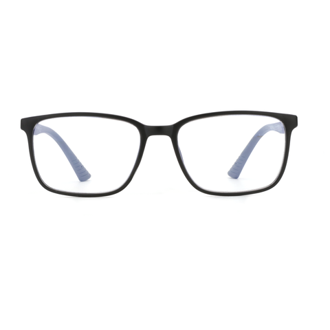 Zenottic Don reading glasses in black square frame with blue light blocking lenses