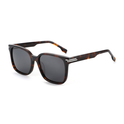 Zenottic Capps Square Sunglasses, Tortoise Acetate Frame, UV Protection
