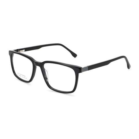 Black square acetate eyeglasses, clear lenses, Zenottic Lucky Eyeglasses
