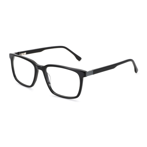 Black square acetate eyeglasses, clear lenses, Zenottic Lucky Eyeglasses
