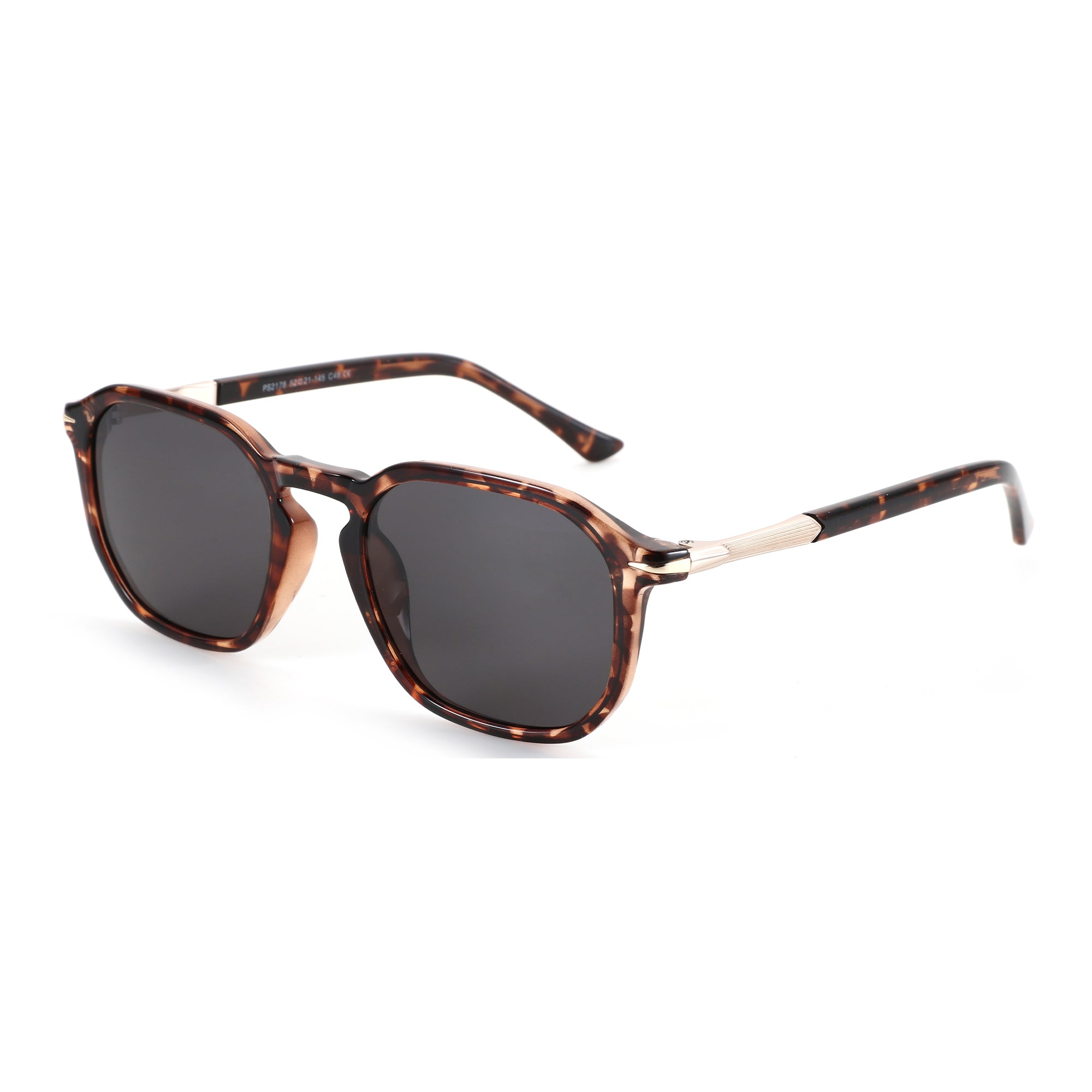 Zenottic Fletcher sunglasses with tortoiseshell frame and silver temple accents.