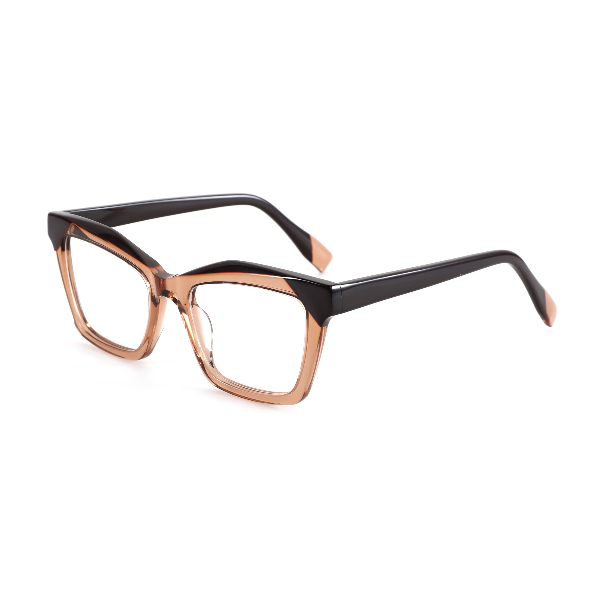 Zenottic Lewis eyeglasses with brown and black acetate frame