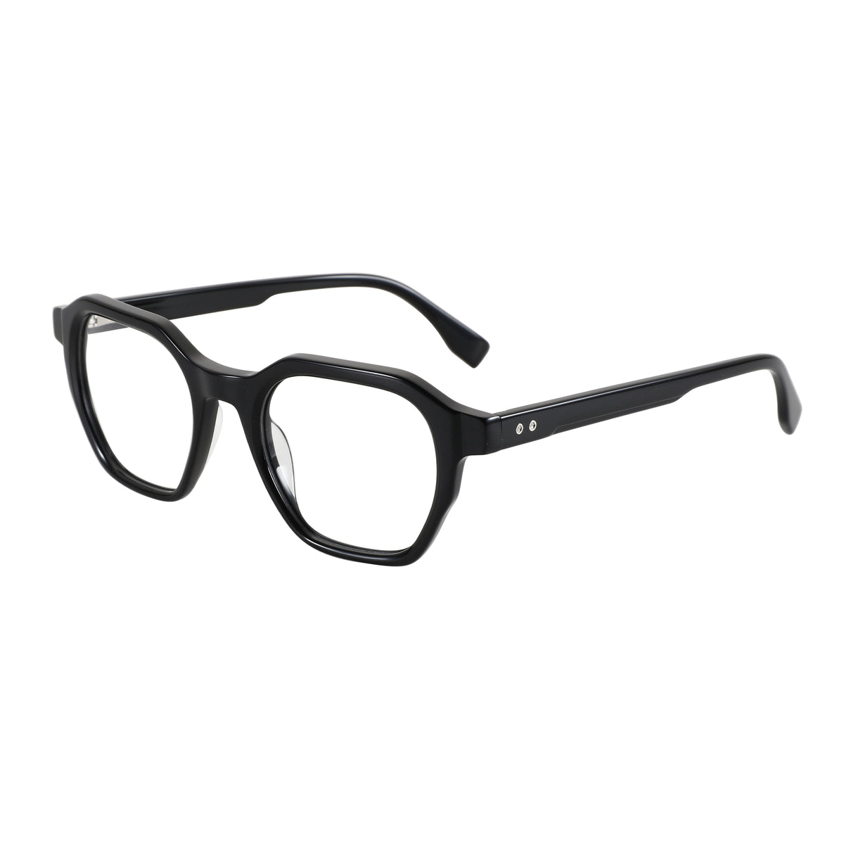 Zenottic Adrian black geometric acetate eyeglasses