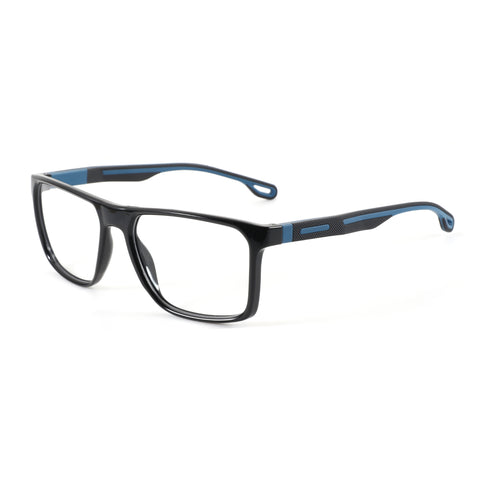 Zenottic Eyeglasses Pablo in black and blue, featuring a rectangular acetate frame.