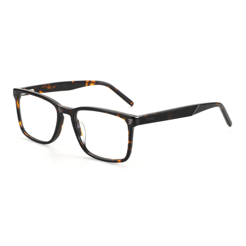 Zenottic Bernard eyeglasses with tortoiseshell acetate frames and textured temples.