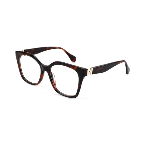Zenottic Arden eyeglasses with tortoise shell acetate frames and gold accents on the temples.