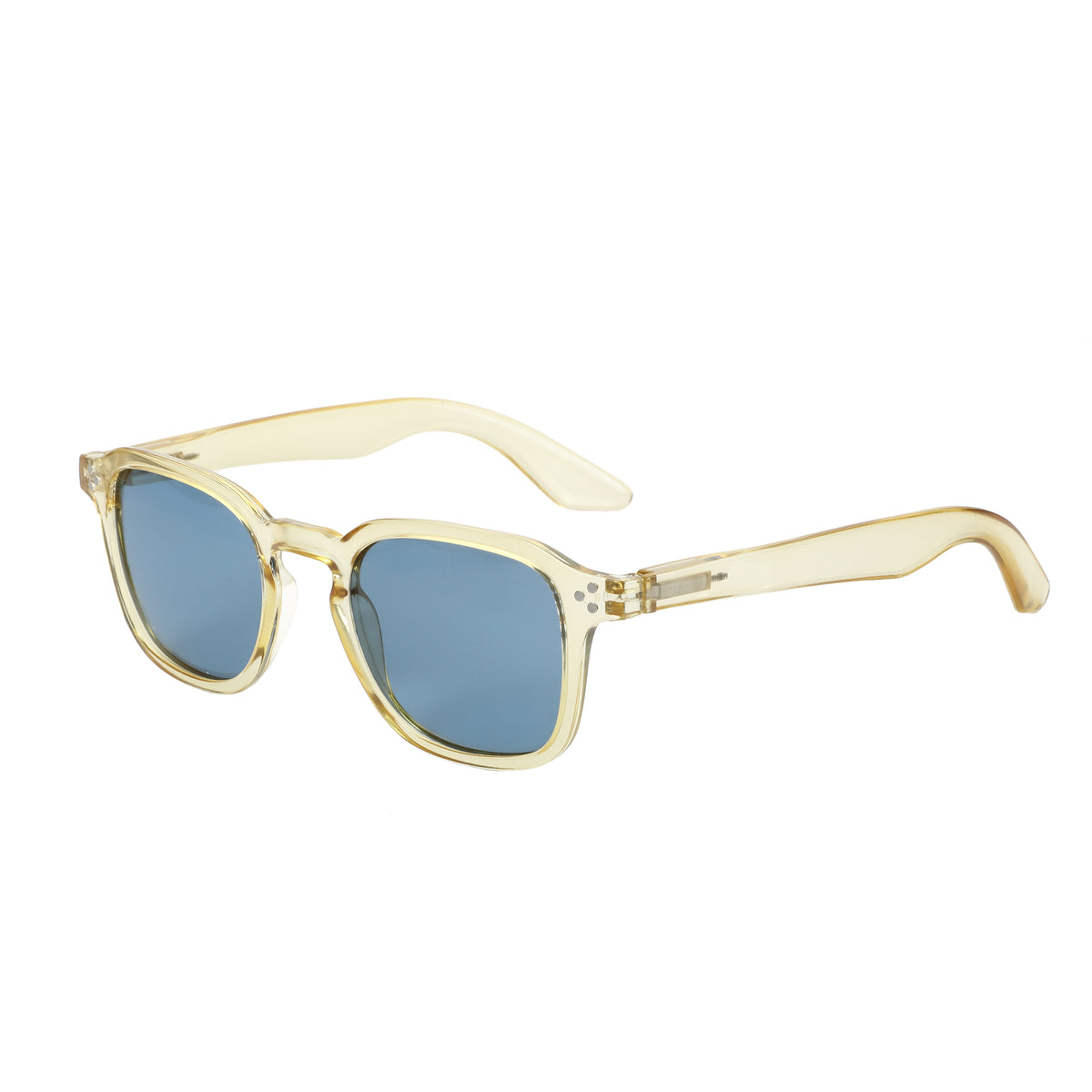 Zenottic Urban sunglasses with light yellow plastic frame and blue lenses