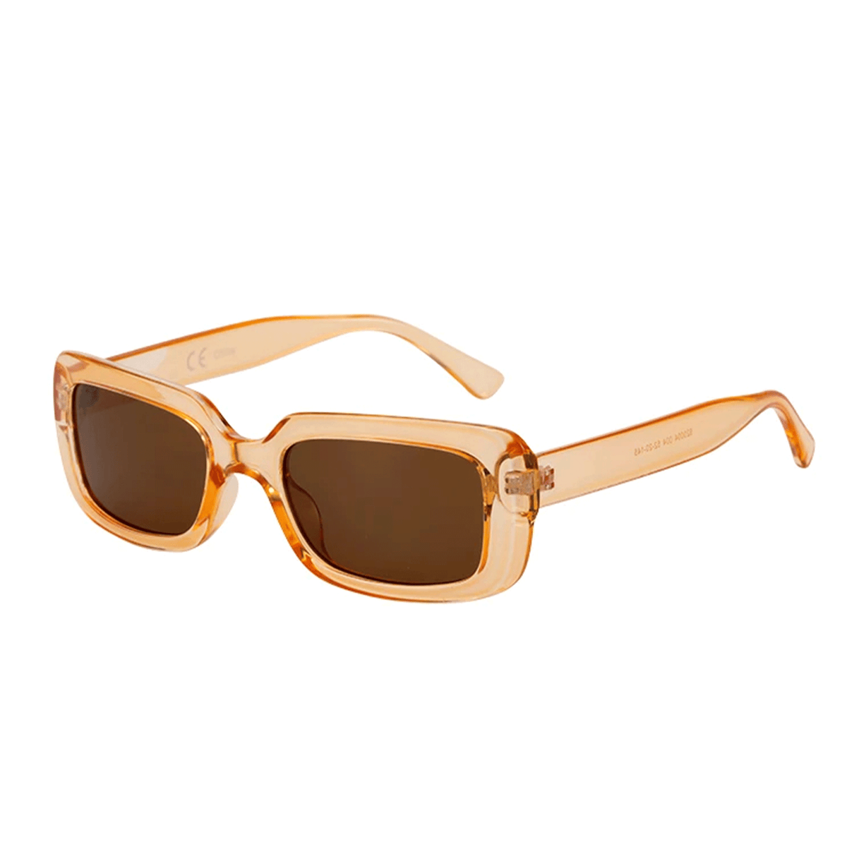 Zenottic Gloria sunglasses in a light orange plastic frame with brown lenses and UV400 protection