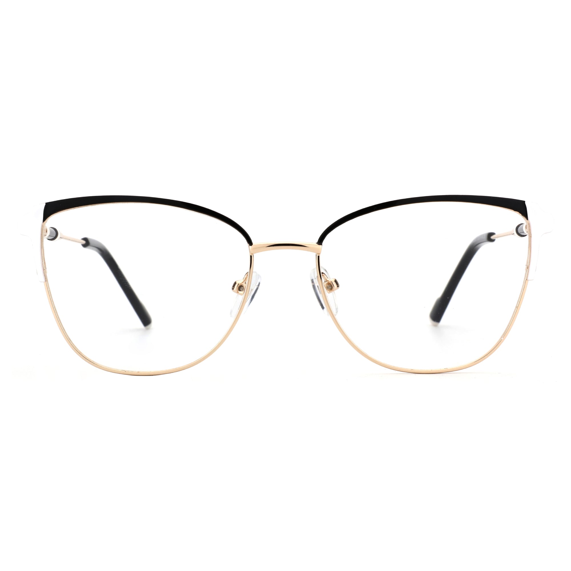 Zenottic Marina eyeglasses in gold and black metal frame, FRHD605