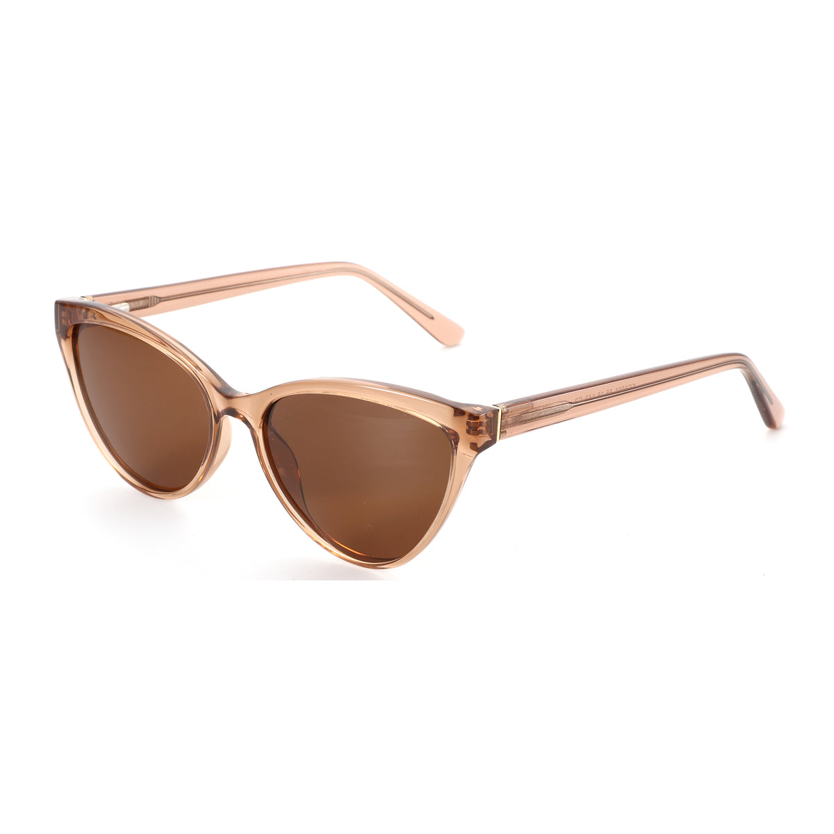 Zenottic Rae sunglasses with light brown frame and brown lenses. Women's fashion eyewear.