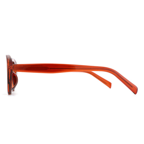 Zenottic Fairy vintage round sunglasses with amber plastic frame