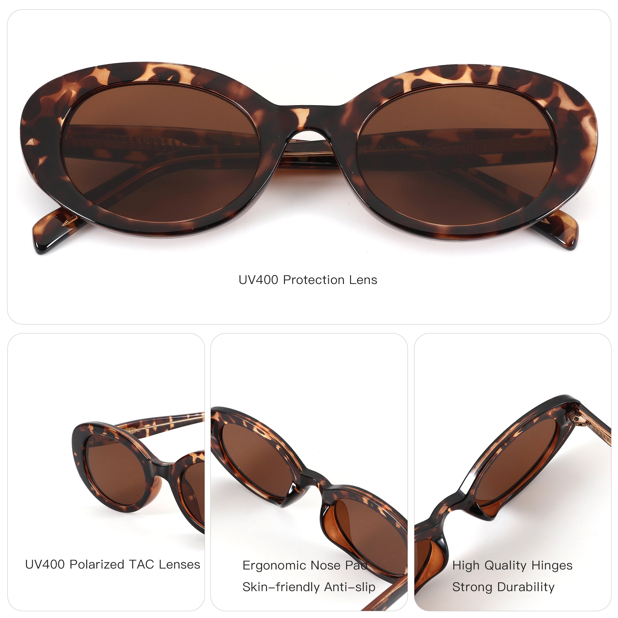 Zenottic vintage round tortoise shell UV400 polarized prescription ready