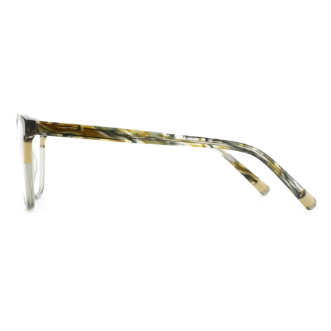 ZENOTTIC Kay eyeglasses: green-brown tortoiseshell acetate frame.
