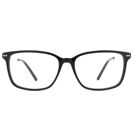 ZENOTTIC Eyeglasses Joy black acetate rectangular prescription eyeglasses