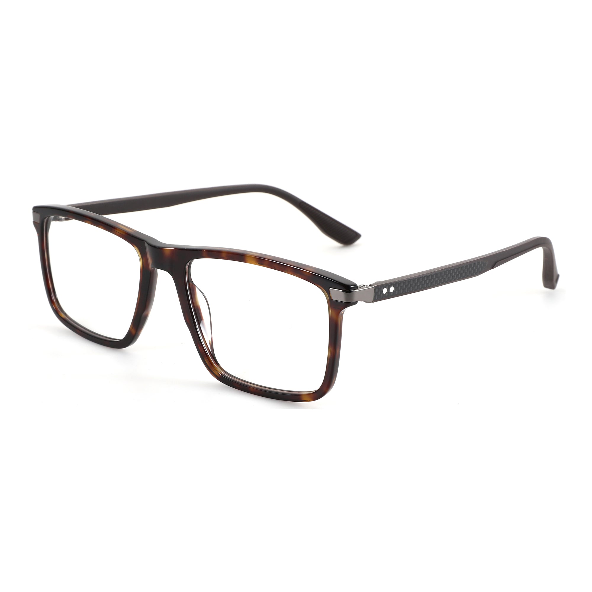 ZENOTTIC Robert designer eyeglasses: Square tortoise acetate frame