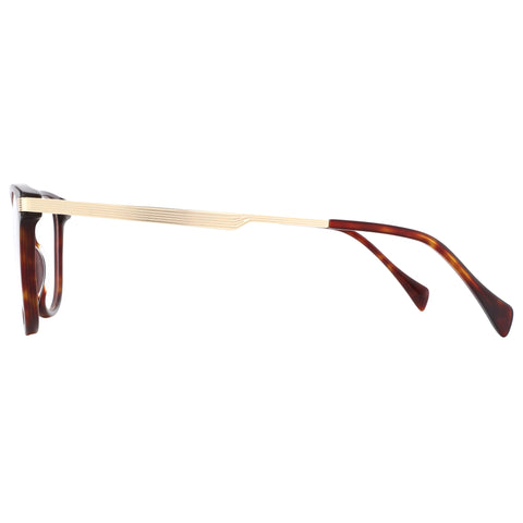 Zenottic Linnea acetate round eyeglasses with tortoiseshell temples