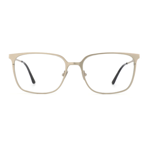 Zenottic Quince eyeglasses, metal full-rim frame, square shape, gold color, prescription ready