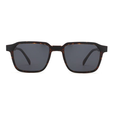 Zenottic Davey sunglasses with tortoise frame and grey lenses, perfect for UV protection.