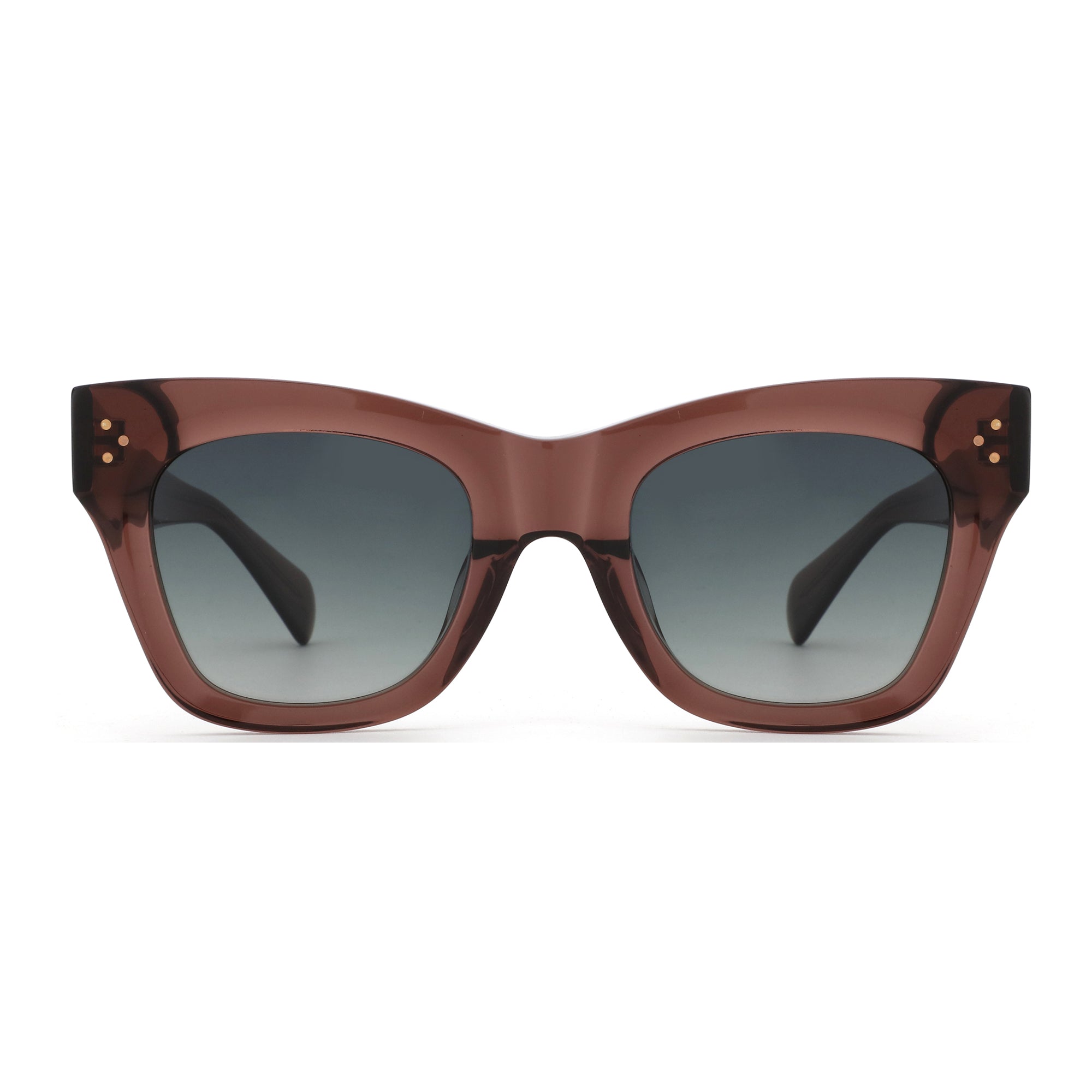 Zenottic Radoslava sunglasses, brown acetate frame, square, UV protection lenses
