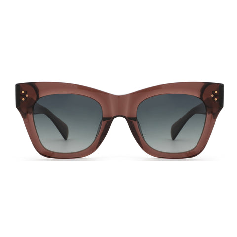 Zenottic Radoslava sunglasses, brown acetate frame, square, UV protection lenses