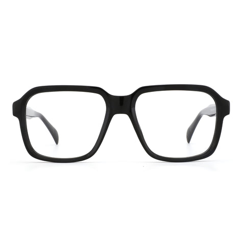 Zenottic Brady eyeglasses in black acetate with a geometric frame.