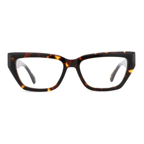 Zenottic Lumi cat-eye eyeglasses in tortoiseshell acetate with clear lenses.