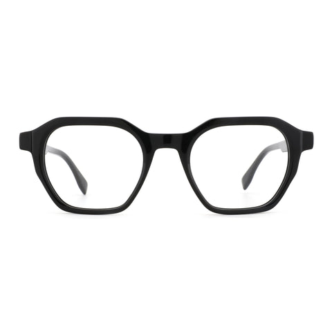 Zenottic Adrian black acetate geometric eyeglasses for men and women