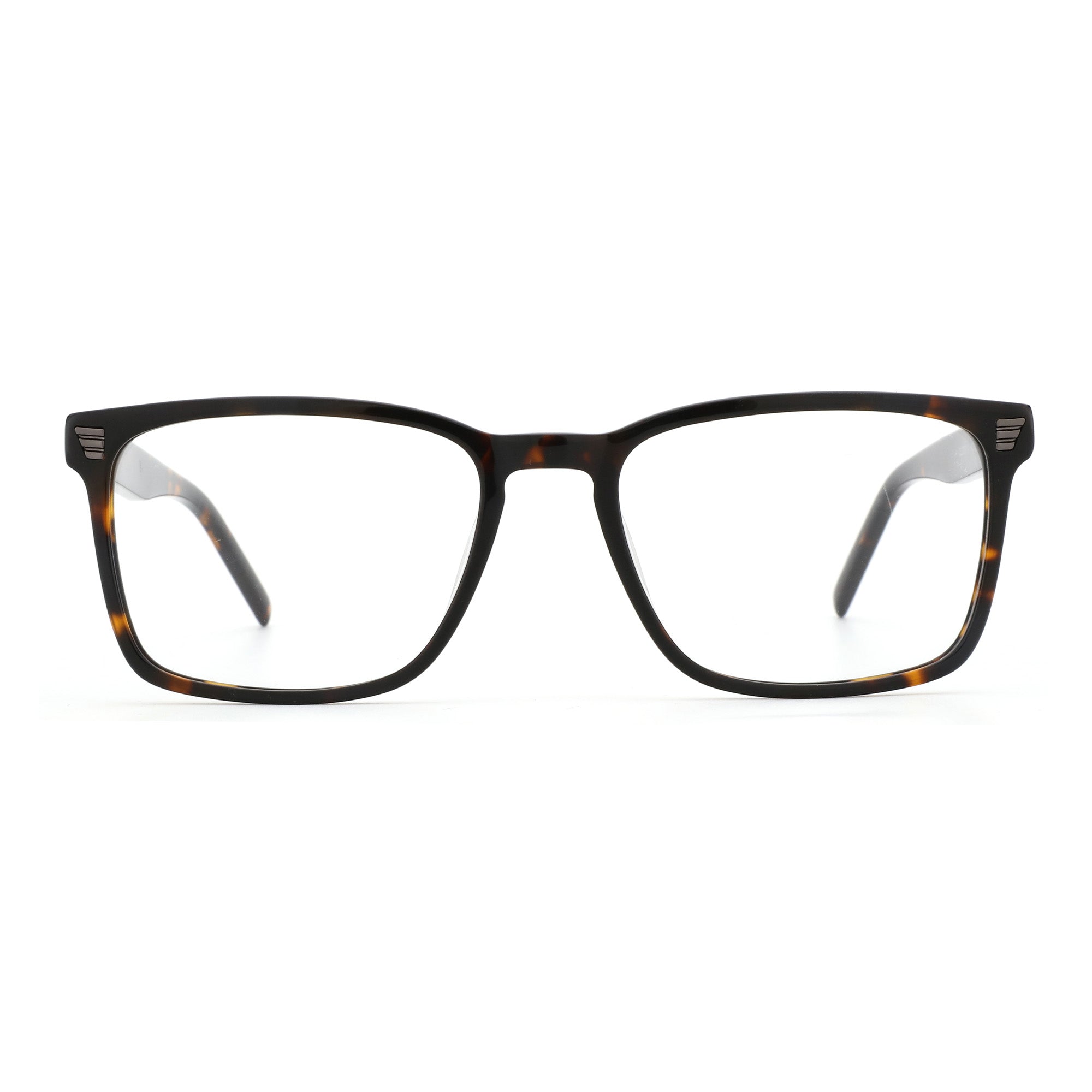 Zenottic Bernard eyeglasses with tortoise shell acetate frame and clear lenses.
