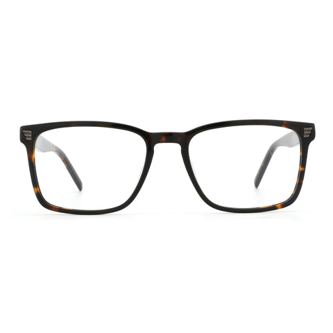 Zenottic Bernard eyeglasses with tortoise shell acetate frame and clear lenses.