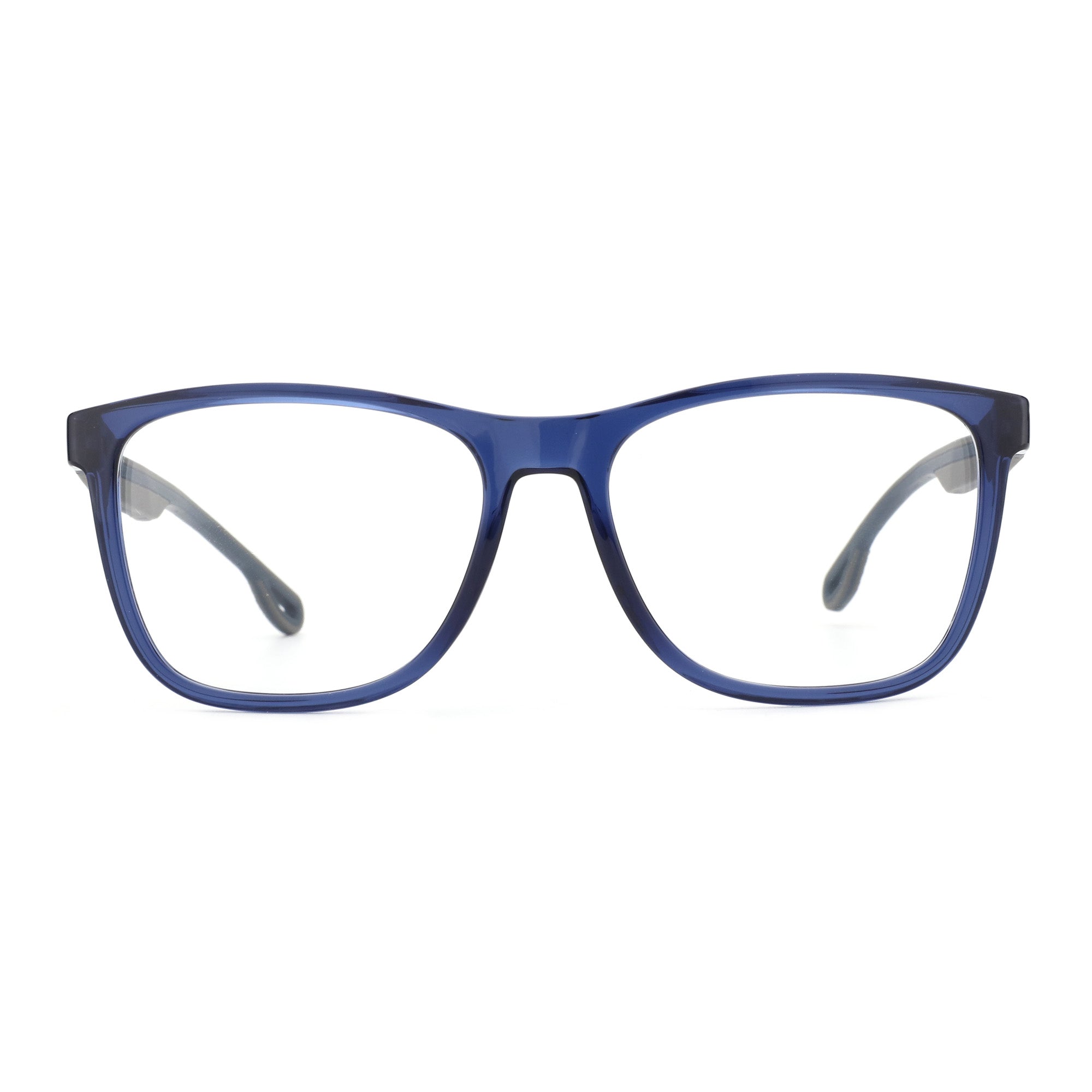 Zenottic Eyeglasses Preston blue plastic square frame glasses with clear lenses