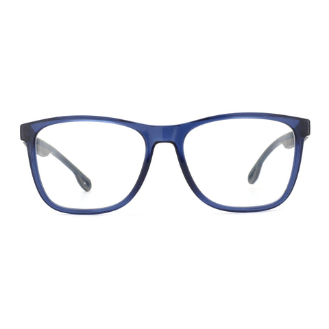 Zenottic Eyeglasses Preston blue plastic square frame glasses with clear lenses