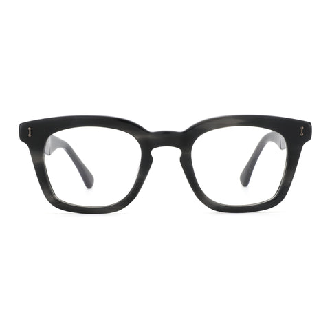 Zenottic Sofia eyeglasses in dark grey acetate with a retro square frame design.