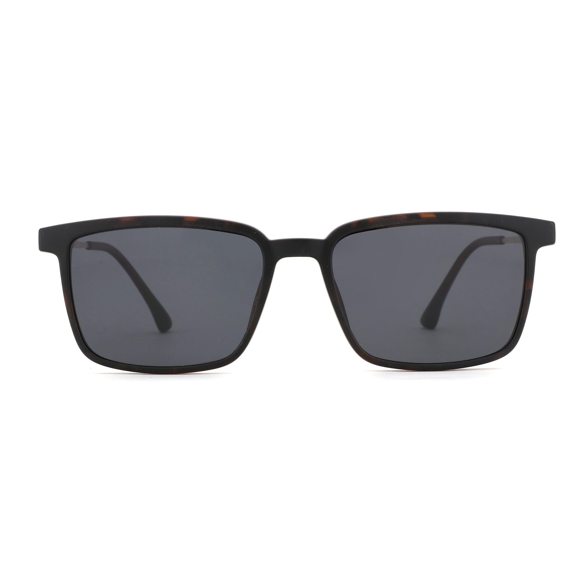 Zenottic Colin sunglasses. Black square frame with dark lenses, casual style for men.