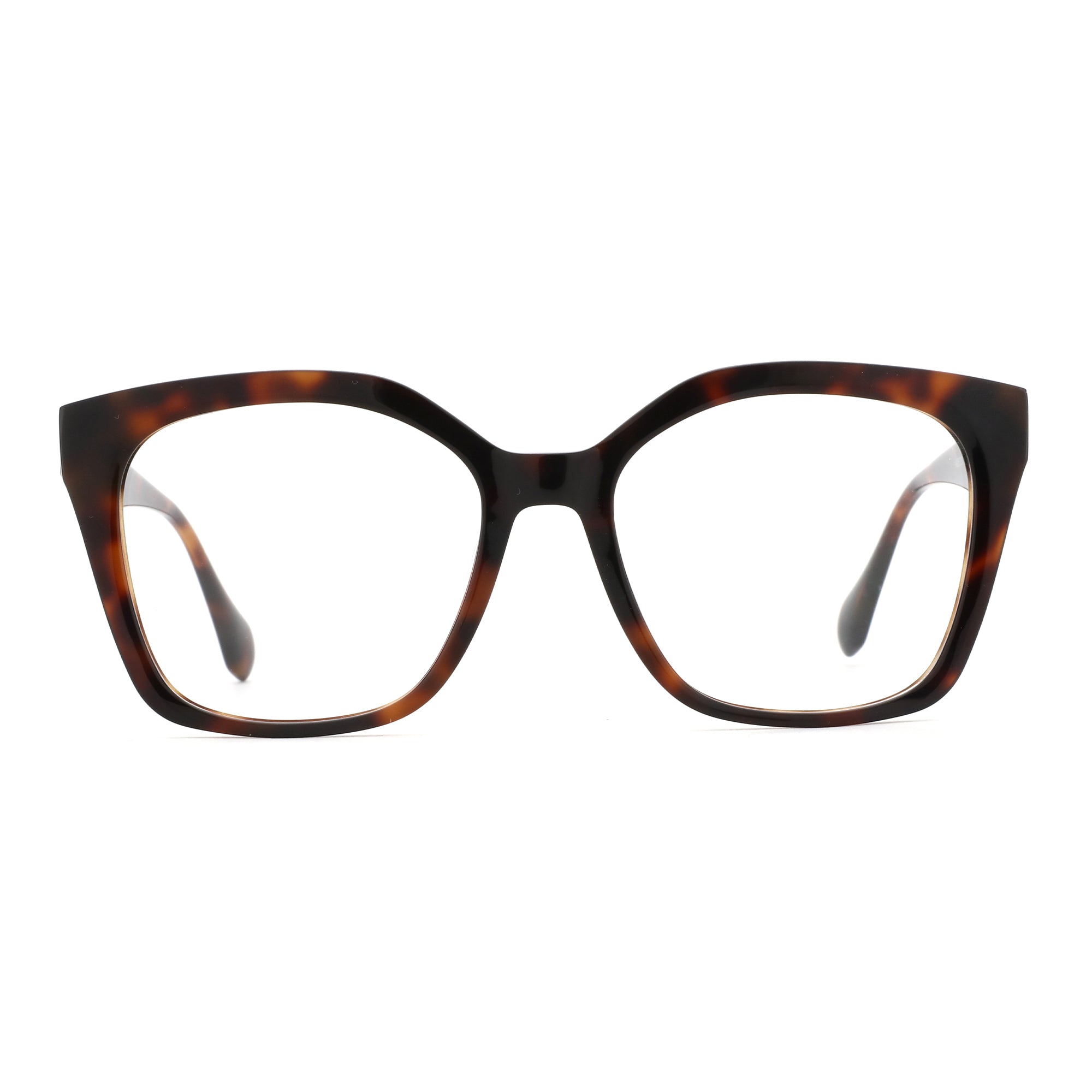 Zenottic Eyeglasses Arden in tortoiseshell acetate with butterfly shape and clear lenses.