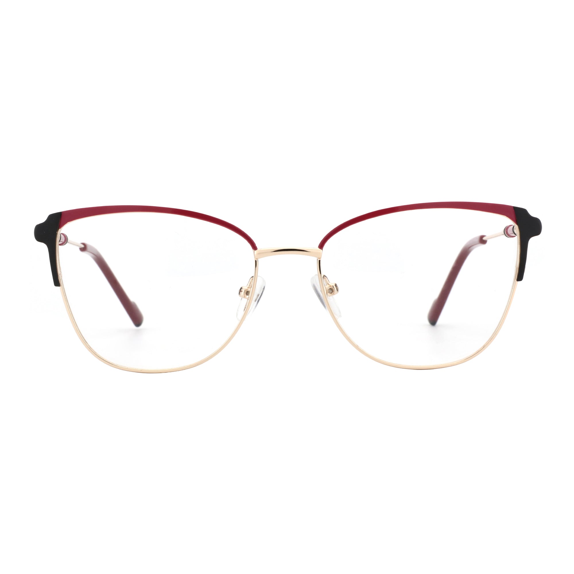 Zenottic Marina eyeglasses in gold and red metal frame FRHD605