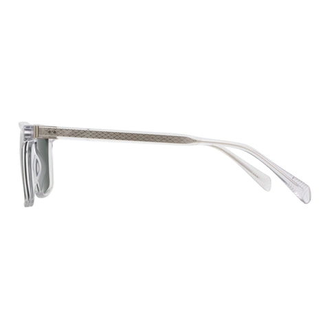 Zenottic Astoria clear acetate sunglasses with textured temple detail.