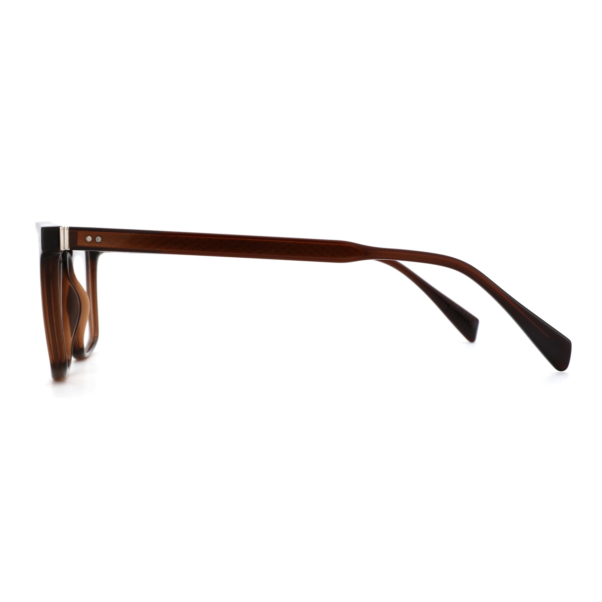 Zenottic Astoria brown acetate frame sunglasses from the side.