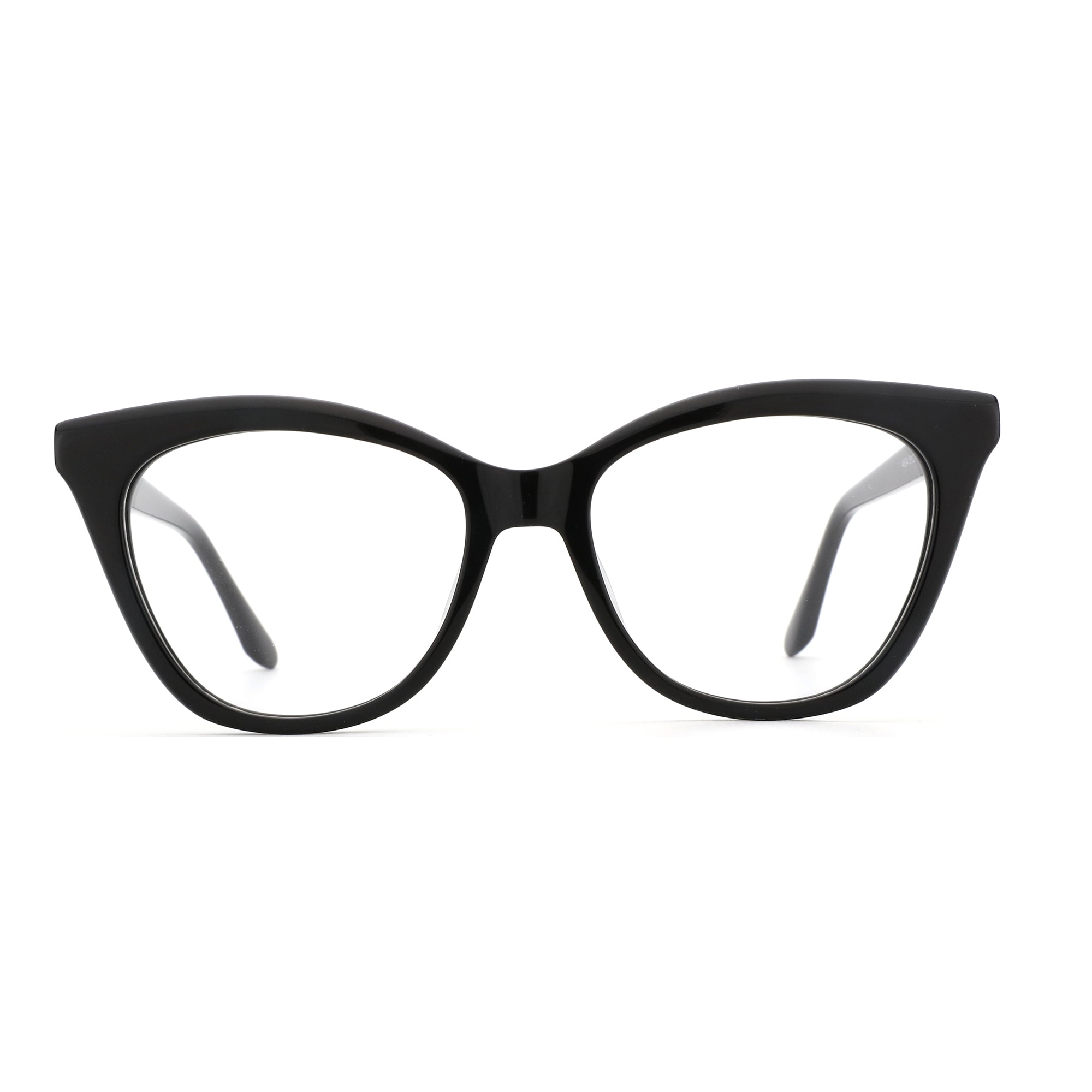 ZENOTTIC Charlotte black acetate cat eye eyeglasses