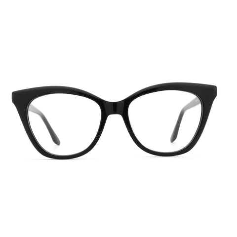 ZENOTTIC Charlotte black acetate cat eye eyeglasses