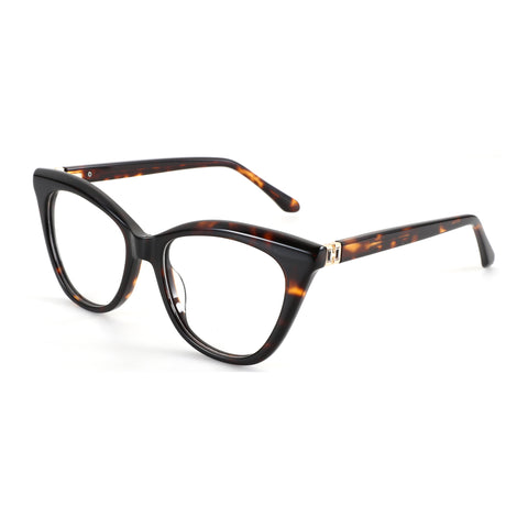 ZENOTTIC Charlotte fashion eyeglasses - Tortoiseshell acetate cat-eye frames.