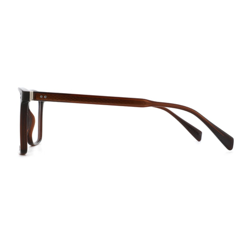 Zenottic Silvester eyeglasses in brown tortoiseshell with textured temple arms.
