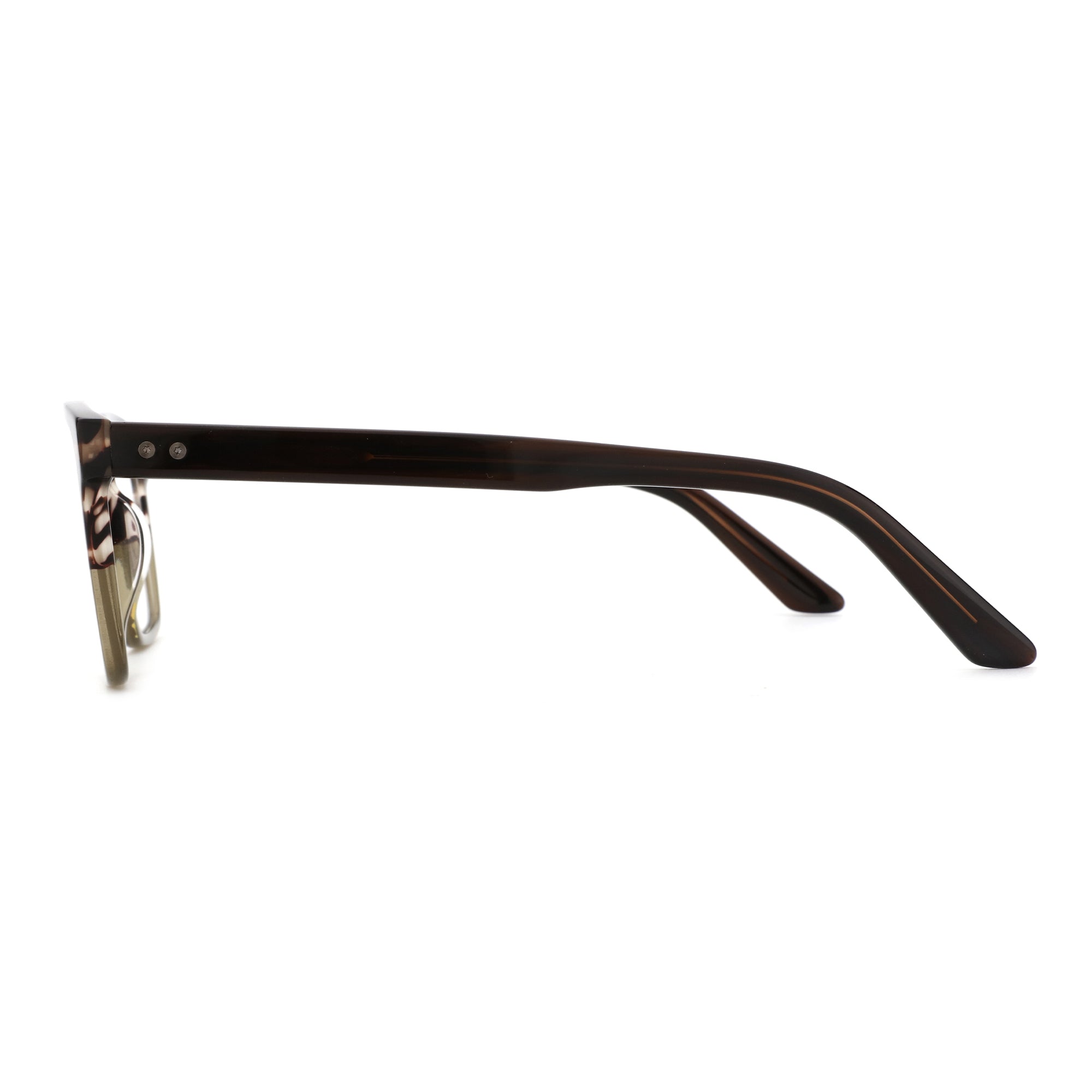 Zenottic Eyeglasses Ezra brown green tortoiseshell acetate square glasses