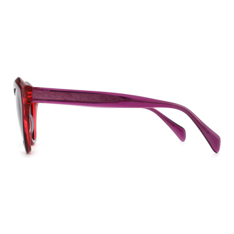 Zenottic Sun Glasses Lavinia in purple acetate with decorative temple detailing.