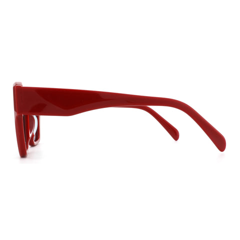 Red Zenottic Marigold square sunglasses, acetate frame