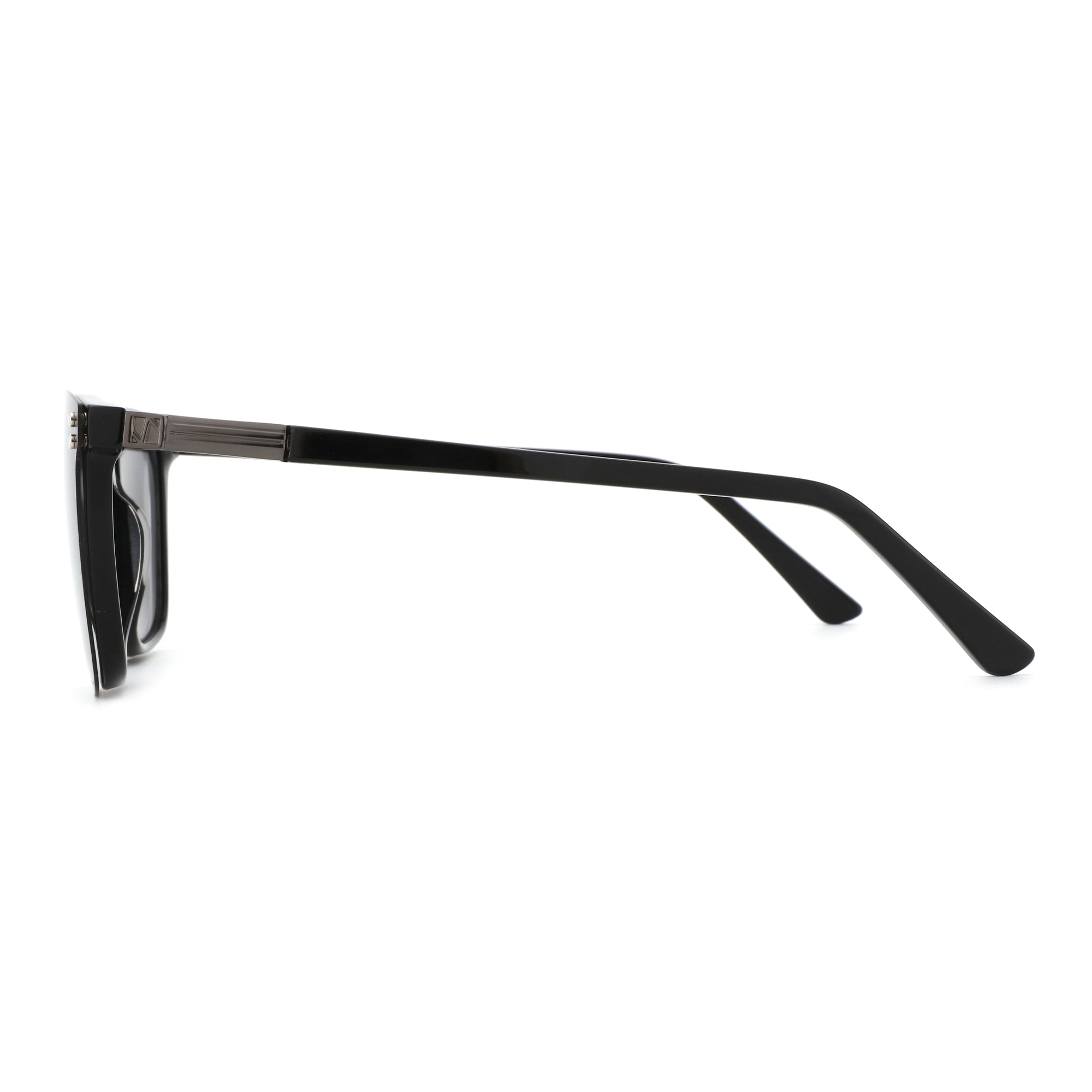 Zenottic Quaid black acetate frame sunglasses with metallic accents