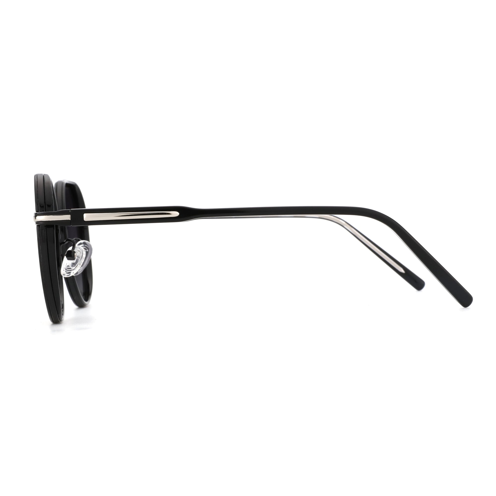 Zenottic Keith black metal frame geometric sunglasses