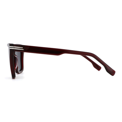 Zenottic Yanely sunglasses in dark red, side view, acetate frame