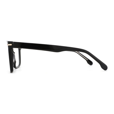 Zenottic Howard black acetate eyeglasses with gold accent on the bridge.
